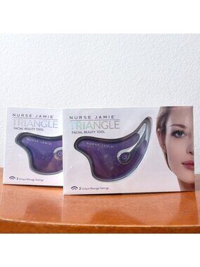 NIB Nurse Jamie TriAngle Facial Beauty Massager Tool Dual Temperature Skincare